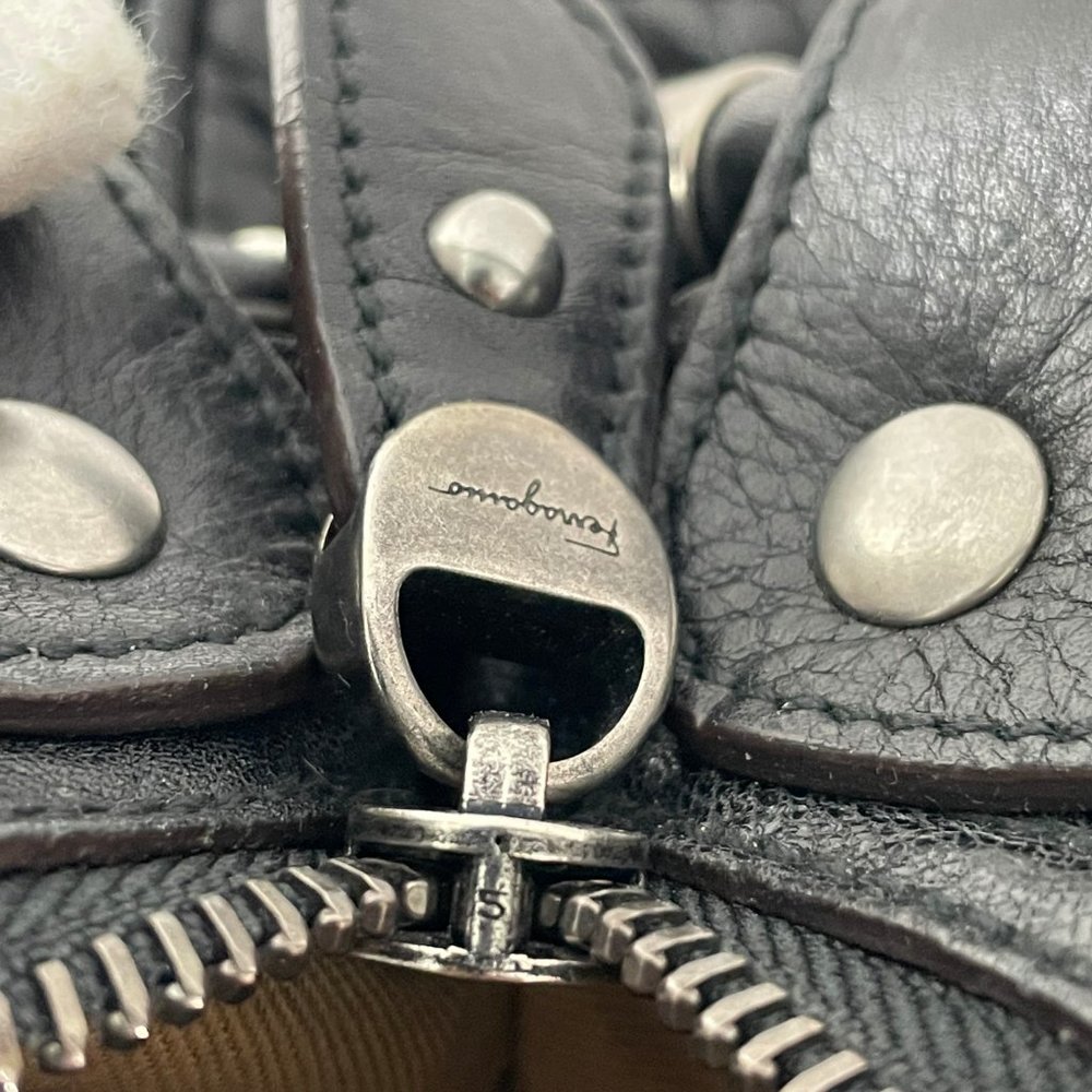 Salvatore Ferragamo Black Leather Handbag - Picture 14 of 16